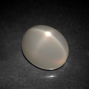 6.64 ct White Star Moonstone Gemstone, Star Moonstone Gem in Oval Cabochon Shape for Sale.