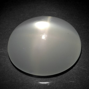 6.08 ct White Star Moonstone Gemstone, Star Moonstone Gem in Oval Cabochon Shape for Sale.