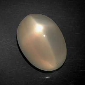7.21 ct Cream Star Moonstone Gemstone, Star Moonstone Gem in Oval Cabochon Shape for Sale.