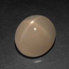 7.13 ct Cream Star Moonstone Stone, Natural Star Moonstone in Oval Cabochon Shape for Sale