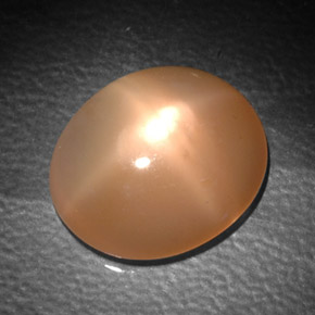6.06 ct Cream Star Moonstone Stone, Natural Star Moonstone in Oval Cabochon Shape for Sale