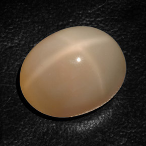 Star Moonstone Gemstone in 17.3 x 14.3 mm Size for Sale, Star Moonstone Stone in Cream Peach Color