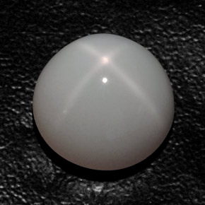14.83 ct White Star Moonstone Gemstone, Star Moonstone Gem in Round Cabochon Shape for Sale.