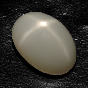 17.76 ct Cream Star Moonstone Stone, Natural Star Moonstone in Oval Cabochon Shape for Sale