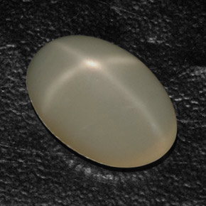 10.93 ct Cream Star Moonstone Gemstone, Star Moonstone Gem in Oval Cabochon Shape for Sale.