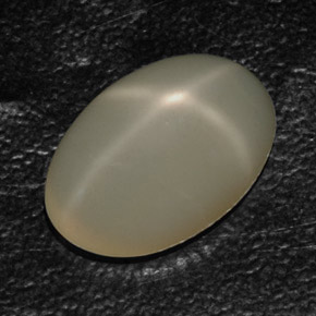 10.93 ct Cream Star Moonstone Stone, Natural Star Moonstone in Oval Cabochon Shape for Sale