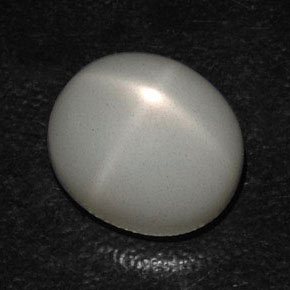 14.53 ct Gray Star Moonstone Gemstone, Star Moonstone Gem in Oval Cabochon Shape for Sale.