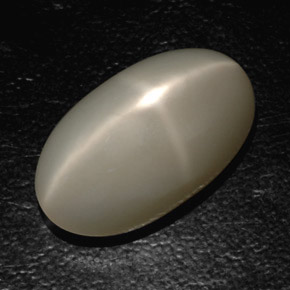 19.03 ct Gray Star Moonstone Gemstone, Star Moonstone Gem in Oval Cabochon Shape for Sale.