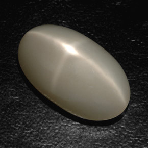 19.03 ct Gray Star Moonstone Stone, Natural Star Moonstone in Oval Cabochon Shape for Sale
