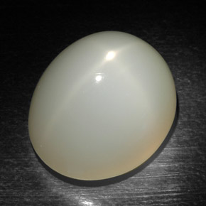 22.97 ct Cream Star Moonstone Gemstone, Star Moonstone Gem in Oval Cabochon Shape for Sale.