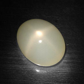 12.04 ct Cream Star Moonstone Stone, Natural Star Moonstone in Oval Cabochon Shape for Sale