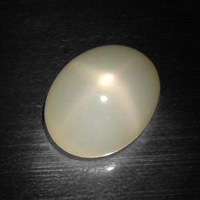Star Moonstone Gemstone in 16.6 x 13 mm Size for Sale, Star Moonstone Stone in Cream Color