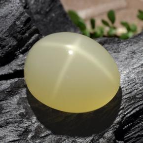 17.55 ct Cream Star Moonstone Gemstone, Star Moonstone Gem in Oval Cabochon Shape for Sale.