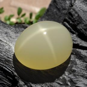 17.55 ct Cream Star Moonstone Stone, Natural Star Moonstone in Oval Cabochon Shape for Sale