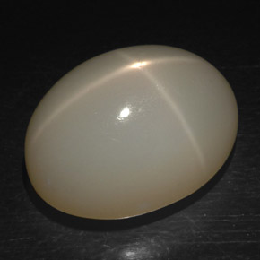 13.31 ct White Star Moonstone Stone, Natural Star Moonstone in Oval Cabochon Shape for Sale