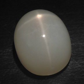 15.20 ct White Star Moonstone Stone, Natural Star Moonstone in Oval Cabochon Shape for Sale