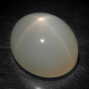 15.93 ct Gray Star Moonstone Gemstone, Star Moonstone Gem in Oval Cabochon Shape for Sale.