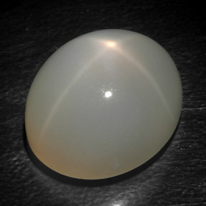 15.93 ct Gray Star Moonstone Stone, Natural Star Moonstone in Oval Cabochon Shape for Sale