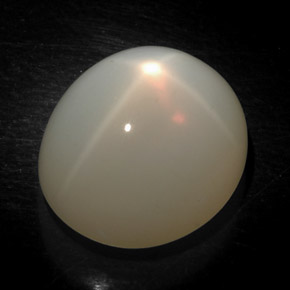 16.47 ct White Star Moonstone Gemstone, Star Moonstone Gem in Oval Cabochon Shape for Sale.
