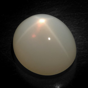 16.47 ct White Star Moonstone Stone, Natural Star Moonstone in Oval Cabochon Shape for Sale