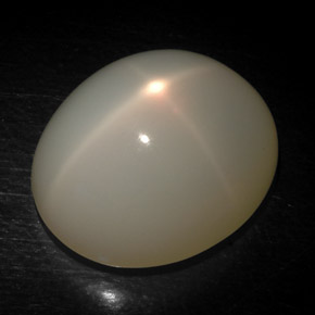 Star Moonstone Gemstone in 18.4 x 15.5 mm Size for Sale, Star Moonstone Stone in Milky White Color
