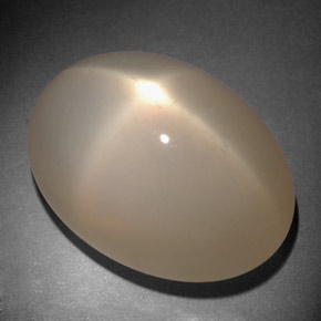 Star Moonstone Gemstone in 21.3 x 15.3 mm Size for Sale, Star Moonstone Stone in Cream Color