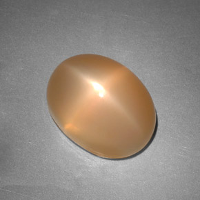 6.88 ct Orange Star Moonstone Stone, Natural Star Moonstone in Oval Cabochon Shape for Sale
