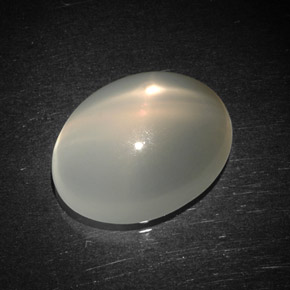 5.98 ct Cream Star Moonstone Gemstone, Star Moonstone Gem in Oval Cabochon Shape for Sale.