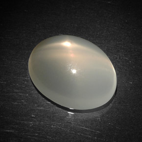 5.98 ct Cream Star Moonstone Stone, Natural Star Moonstone in Oval Cabochon Shape for Sale