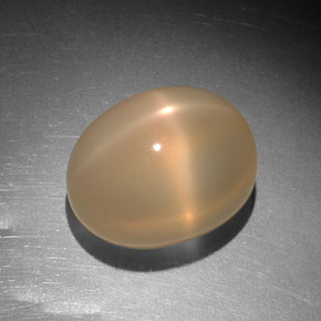 9.14 ct Orange Star Moonstone Gemstone, Star Moonstone Gem in Oval Cabochon Shape for Sale.