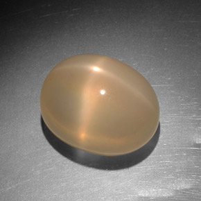 9.14 ct Orange Star Moonstone Stone, Natural Star Moonstone in Oval Cabochon Shape for Sale