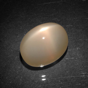 Star Moonstone Gemstone in 12.6 x 9.1 mm Size for Sale, Star Moonstone Stone in Peach Orange Color