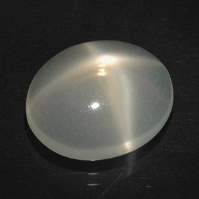 4.43 ct Cream Star Moonstone Stone, Natural Star Moonstone in Oval Cabochon Shape for Sale