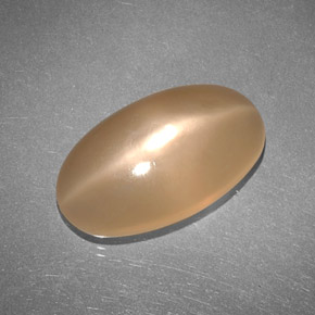 12.03 ct Orange Star Moonstone Gemstone, Star Moonstone Gem in Oval Cabochon Shape for Sale.