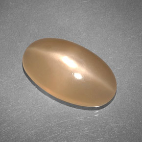 12.03 ct Orange Star Moonstone Stone, Natural Star Moonstone in Oval Cabochon Shape for Sale