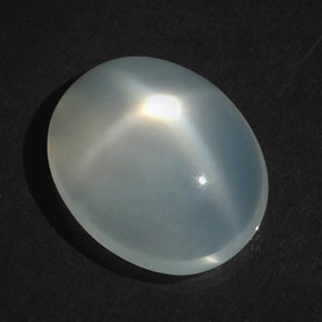 8.36 ct White Star Moonstone Stone, Natural Star Moonstone in Oval Cabochon Shape for Sale