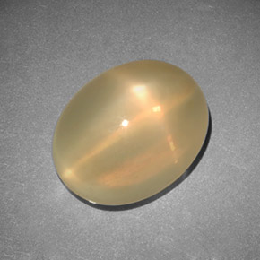 11.52 ct Cream Star Moonstone Gemstone, Star Moonstone Gem in Oval Cabochon Shape for Sale.