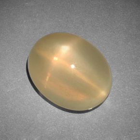 11.52 ct Cream Star Moonstone Stone, Natural Star Moonstone in Oval Cabochon Shape for Sale