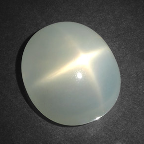 17.93 ct White Star Moonstone Stone, Natural Star Moonstone in Oval Cabochon Shape for Sale