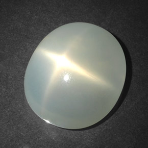 Star Moonstone Gemstone in 17.6 x 15.2 mm Size for Sale, Star Moonstone Stone in Milky White Color