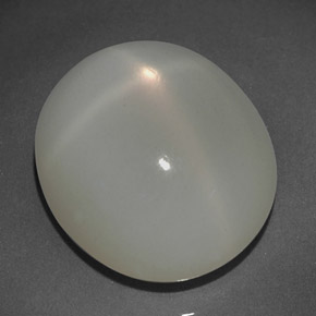 13.78 ct Cream Star Moonstone Gemstone, Star Moonstone Gem in Oval Cabochon Shape for Sale.