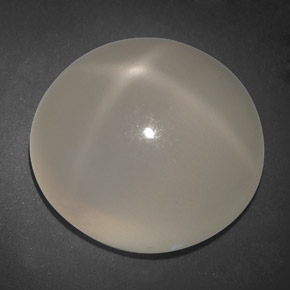 20.74 ct Cream Star Moonstone Stone, Natural Star Moonstone in Round Cabochon Shape for Sale