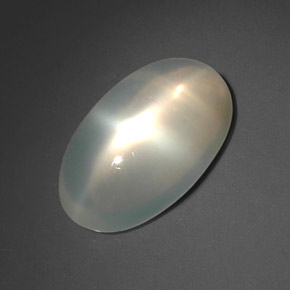 6.10 ct Green Star Moonstone Gemstone, Star Moonstone Gem in Oval Cabochon Shape for Sale.