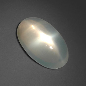 6.10 ct Green Star Moonstone Stone, Natural Star Moonstone in Oval Cabochon Shape for Sale