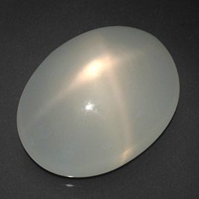 18.95 ct White Star Moonstone Gemstone, Star Moonstone Gem in Oval Cabochon Shape for Sale.