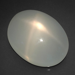 18.95 ct White Star Moonstone Stone, Natural Star Moonstone in Oval Cabochon Shape for Sale