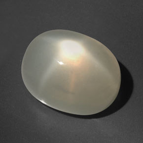 16.60 ct Cream Star Moonstone Gemstone, Star Moonstone Gem in Oval Cabochon Shape for Sale.
