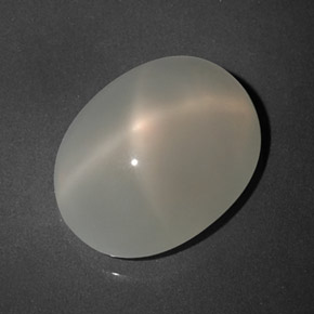 7.39 ct White Star Moonstone Gemstone, Star Moonstone Gem in Oval Cabochon Shape for Sale.