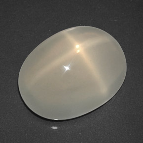 3.75 ct Cream Star Moonstone Stone, Natural Star Moonstone in Oval Cabochon Shape for Sale