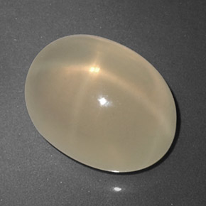 Star Moonstone Gemstone in 12 x 8.9 mm Size for Sale, Star Moonstone Stone in Orange Cream Color